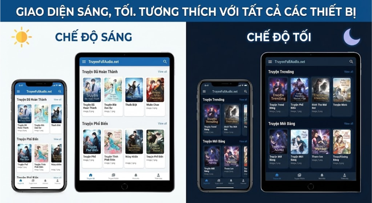 giao diện sáng tối