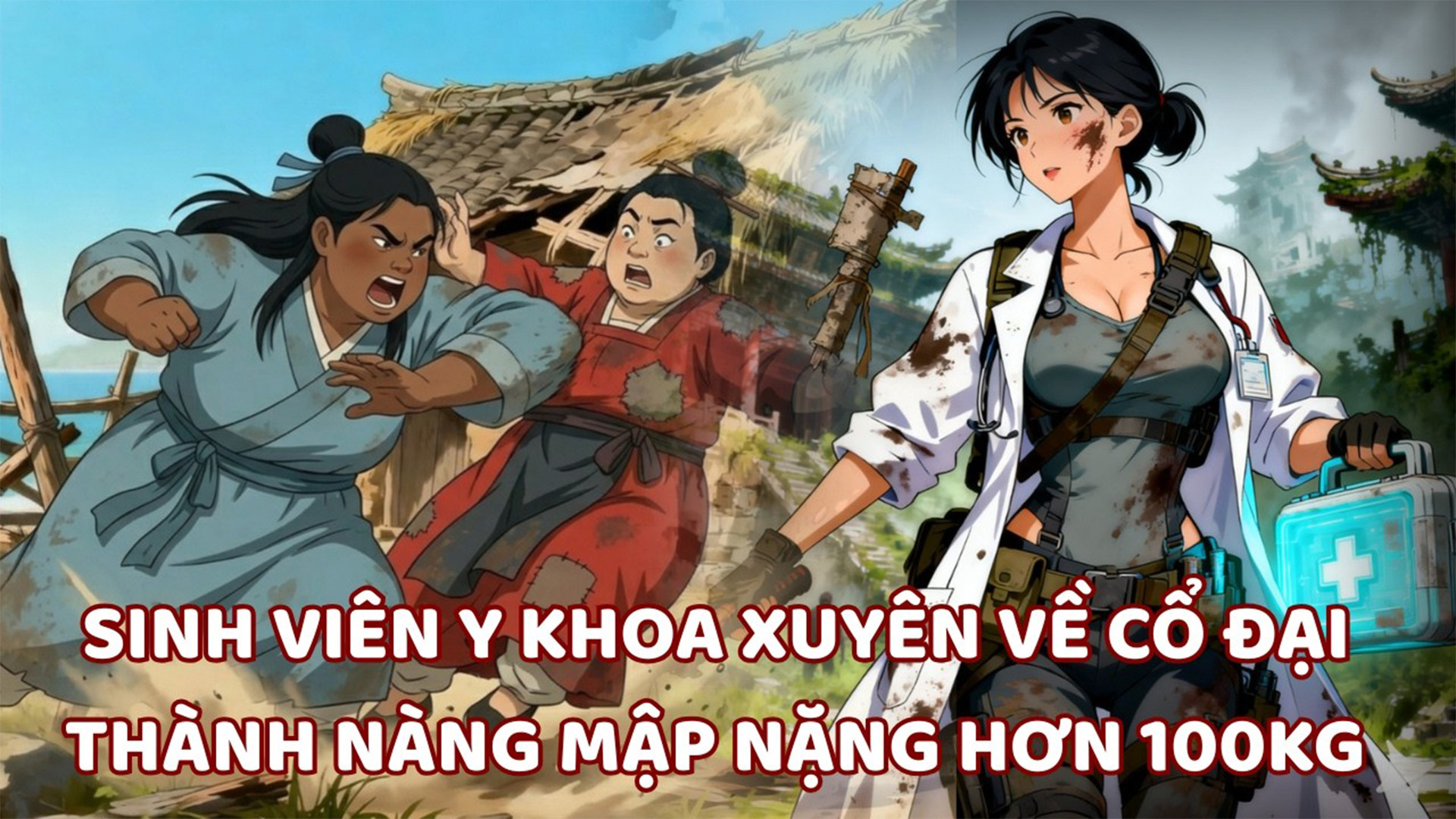 Nữ sinh viên y khoa xuyên từ mạt thế về cổ đại cùng không gian thành mụ mập đen đúa nặng 100kg thumbnail