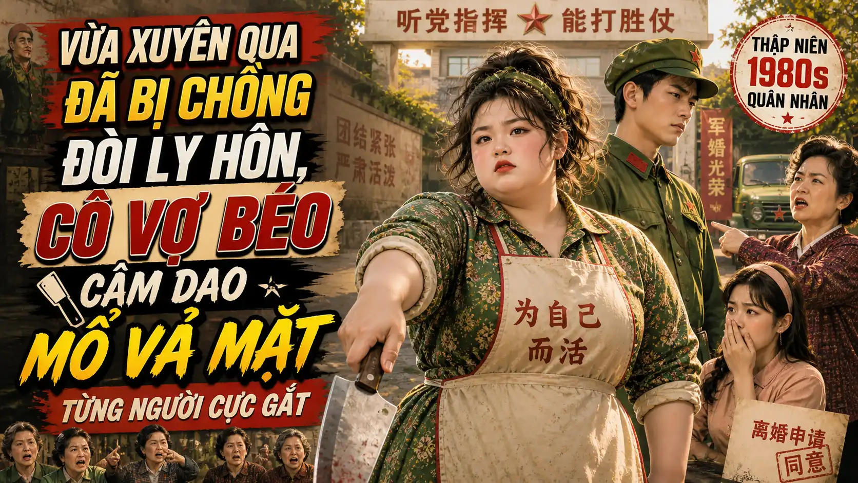 VỪA XUYÊN QUA ĐÃ BỊ CHỒNG ĐÒI LY HÔN CÔ VỢ BÉO CẦM DAO MỔ VẢ MẶT TỪNG NGƯỜI CỰC GẮT thumbnail