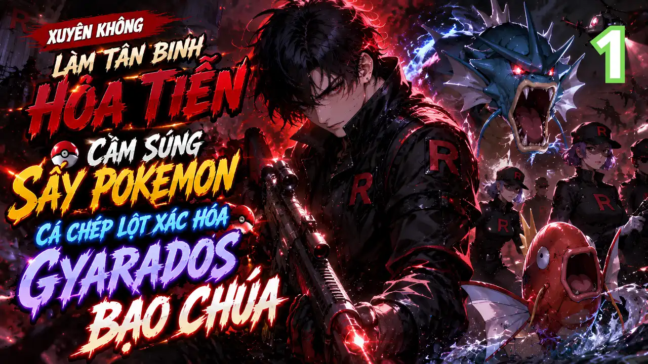 Xuyên Không Làm Tân Binh Hỏa Tiễn, Cầm Súng Sấy Pokemon, Cá Chép Lột Xác Hóa Gyarados Bạo Chúa thumbnail