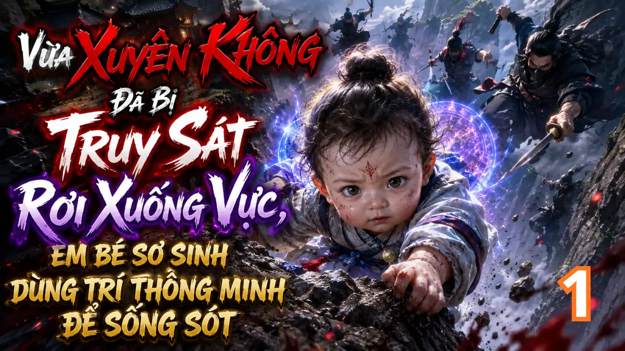 Vừa Xuyên Không Đã Bị Truy Sát Rơi Xuống Vực, Em Bé Sơ Sinh Dùng Trí Thông Minh Để Sống Sót thumbnail