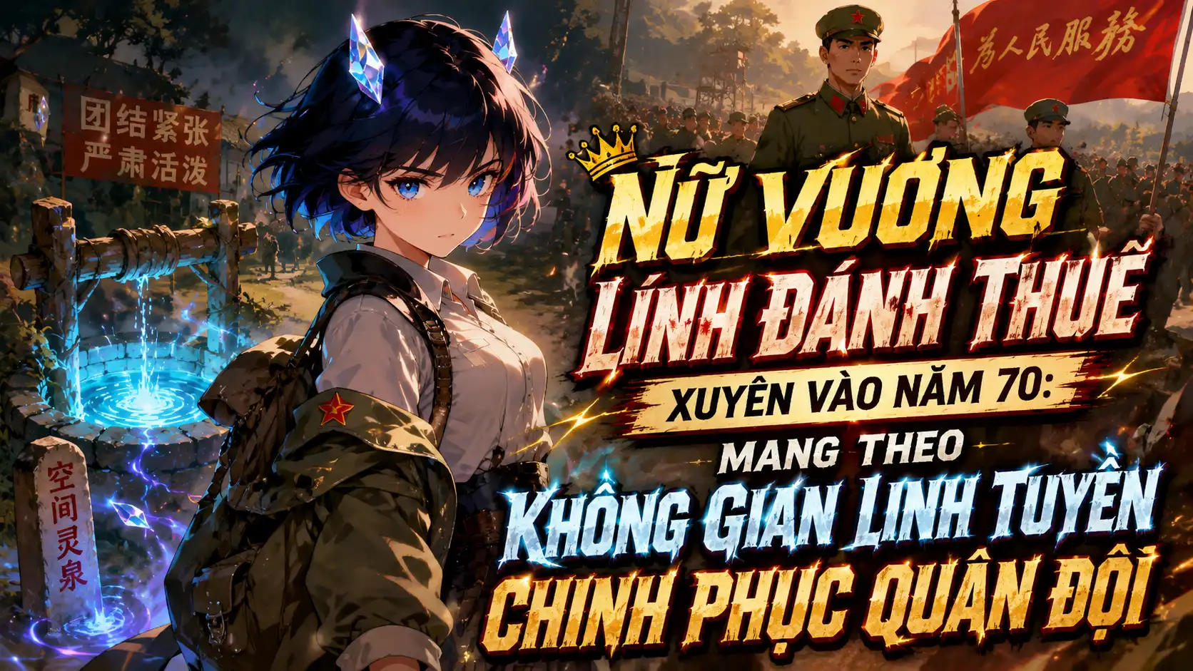 Nữ Vương Lính Đánh Thuê Xuyên Vào Năm 70:  Mang Theo Không Gian Linh Tuyền Chinh Phục Quân Đội thumbnail