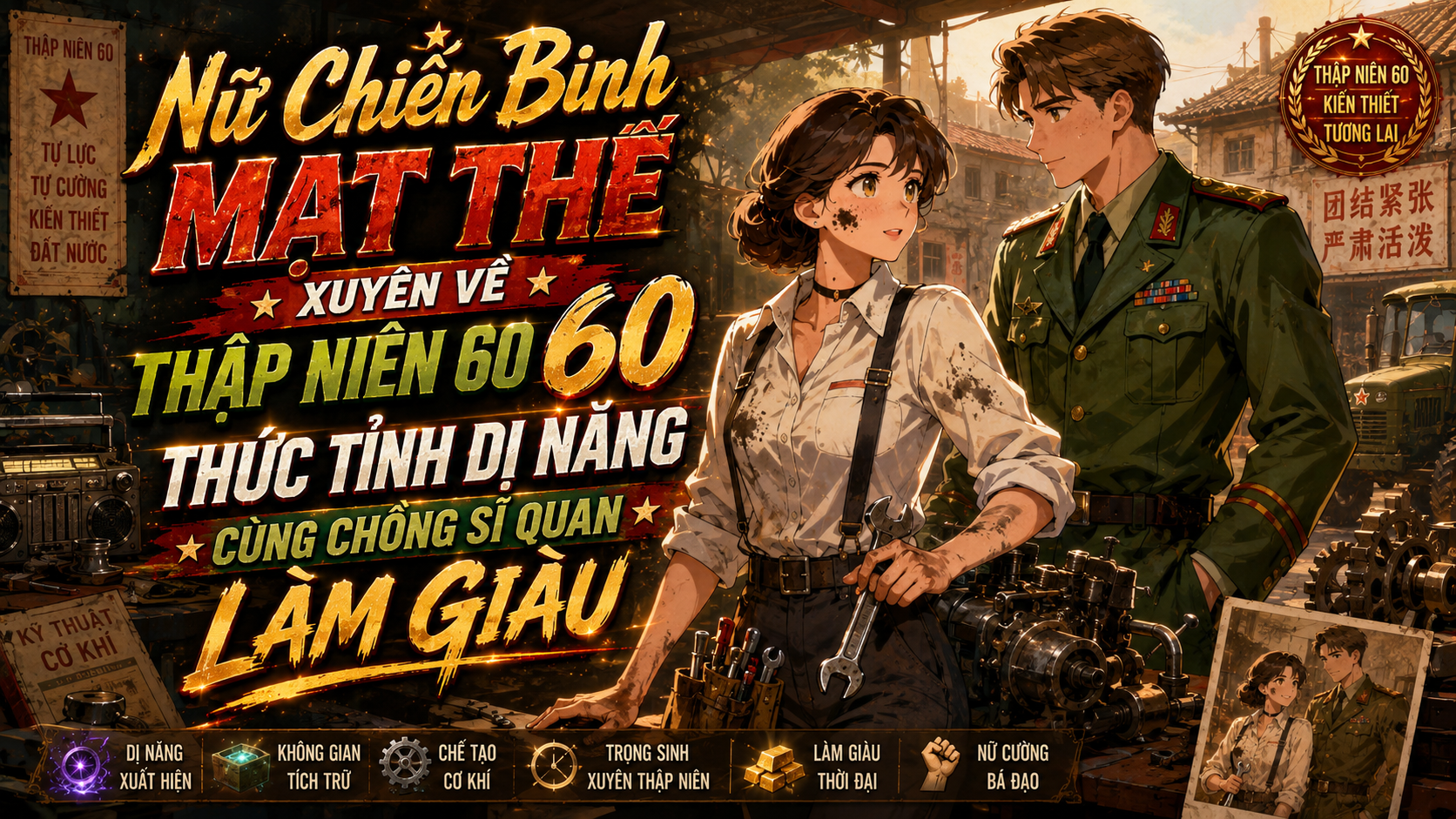NỮ CHIẾN BINH MẠT THẾ XUYÊN VỀ THẬP NIÊN 50 THỨC TỈNH DỊ NĂNG CÙNG CHỒNG SĨ QUAN LÀM GIÀU thumbnail