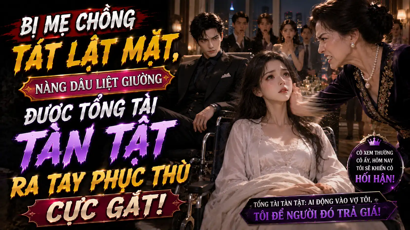 BỊ MẸ CHỒNG TÁT LẬT MẶT, NÀNG DÂU LIỆT GIƯỜNG ĐƯỢC TỔNG TÀI TÀN TẬT RA TAY PHỤC THÙ CỰC GẮT thumbnail