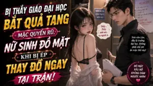 BỊ THẦY GIÁO ĐẠI HỌC BẮT QUẢ TANG MẶC QUYẾN RŨ, NỮ SINH ĐỎ MẶT KHI BỊ ÉP THAY ĐỒ NGAY TẠI TRẬN cover
