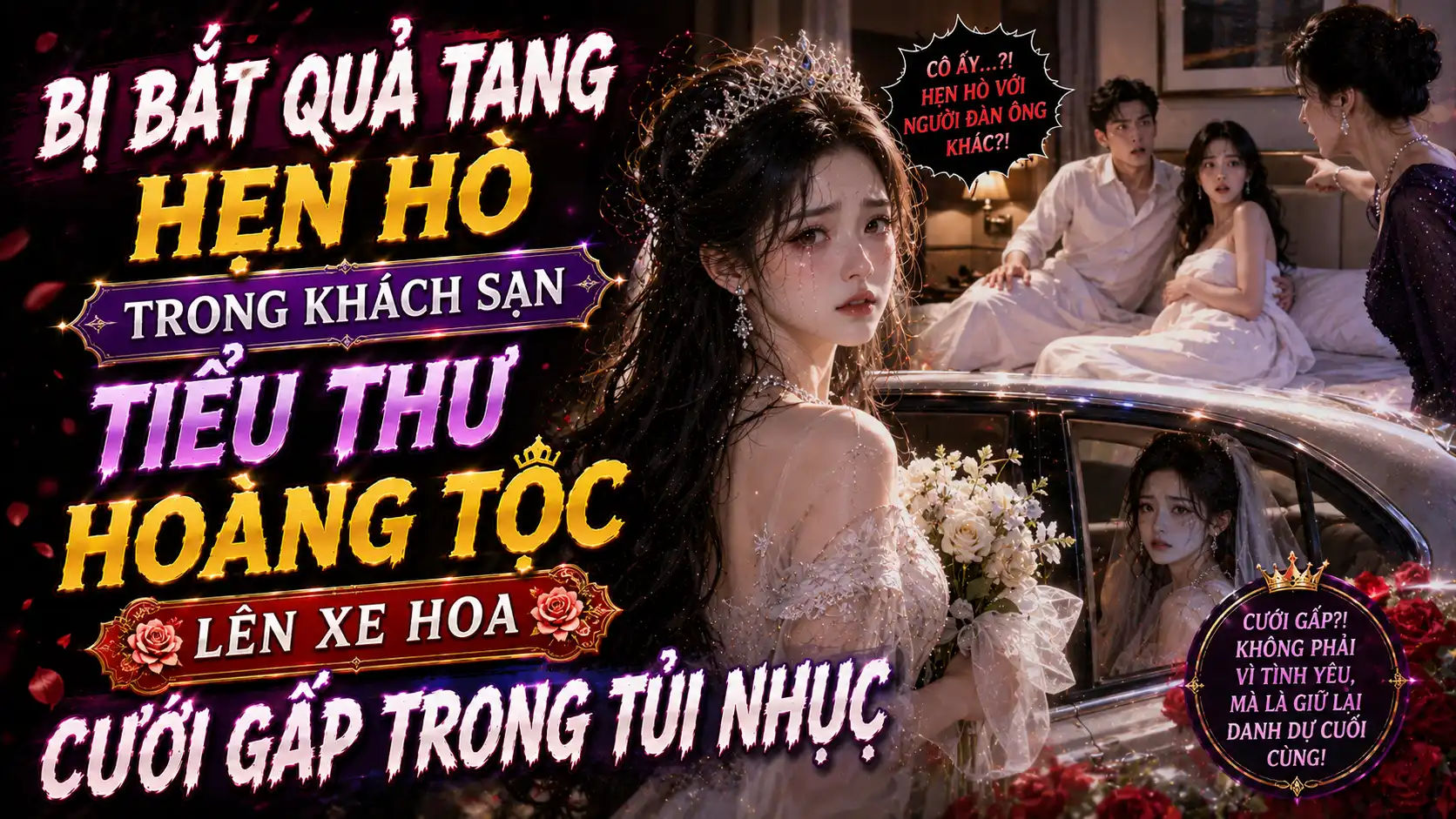 BỊ BẮT QUẢ TANG HẸN HÒ TRONG KHÁCH SẠN, TIỂU THƯ HOÀNG TỘC LÊN XE HOA CƯỚI GẤP TRONG TỦI NHỤC thumbnail
