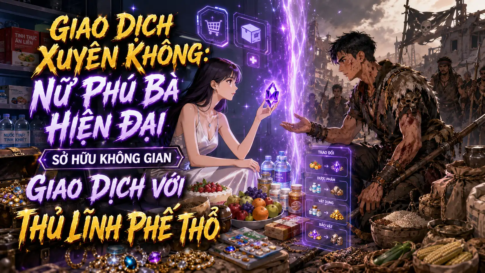 Giao Dịch Xuyên Không: Nữ Phú Bà Hiện Đại Sở Hữu Không Gian Giao Dịch Với Thủ Lĩnh Phế Thổ thumbnail