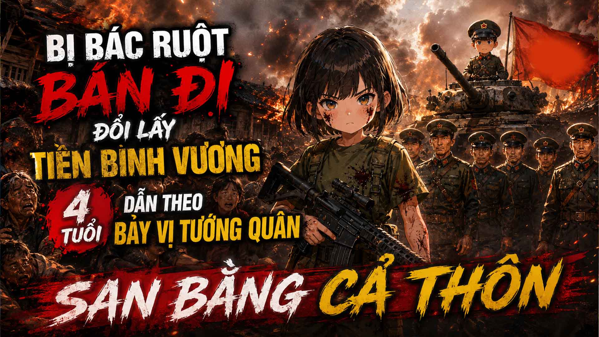 Bị Bác Ruột Bán Đi Đổi Lấy Tiền Bình Vương 4 Tuổi Dẫn Theo Bảy Vị Tướng Quân San Bằng Cả Thôn thumbnail