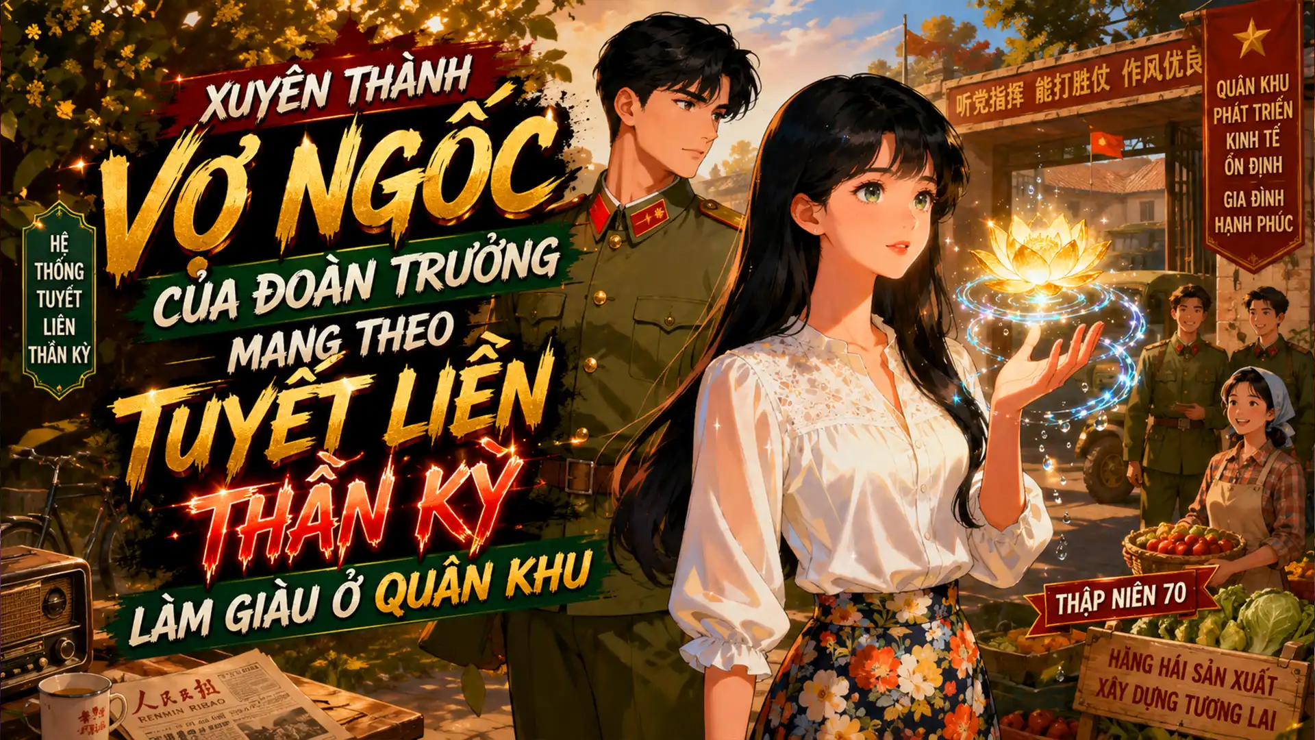 Xuyên Thành Vợ Ngốc Của Đoàn Trưởng Mang Theo Tuyết Liên Thần Kỳ Làm Giàu Ở Quân Khu thumbnail
