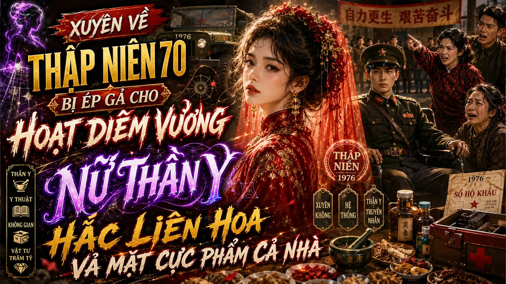 Xuyên Về Thập Niên 70 Bị Ép Gả Cho Hoạt Diêm Vương Nữ Thần Y Hắc Liên Hoa Vả Mặt Cực Phẩm Cả Nhà thumbnail