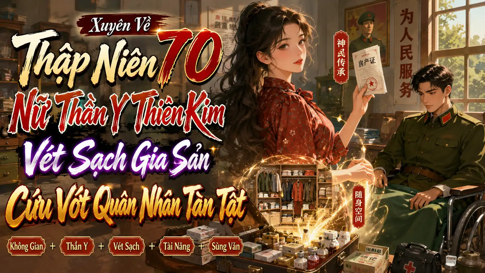 Xuyên Về Thập Niên 70 Nữ Thần Y Thiên Kim Vét Sạch Gia Sản Cứu Vớt Quân Nhân Tàn Tật thumbnail