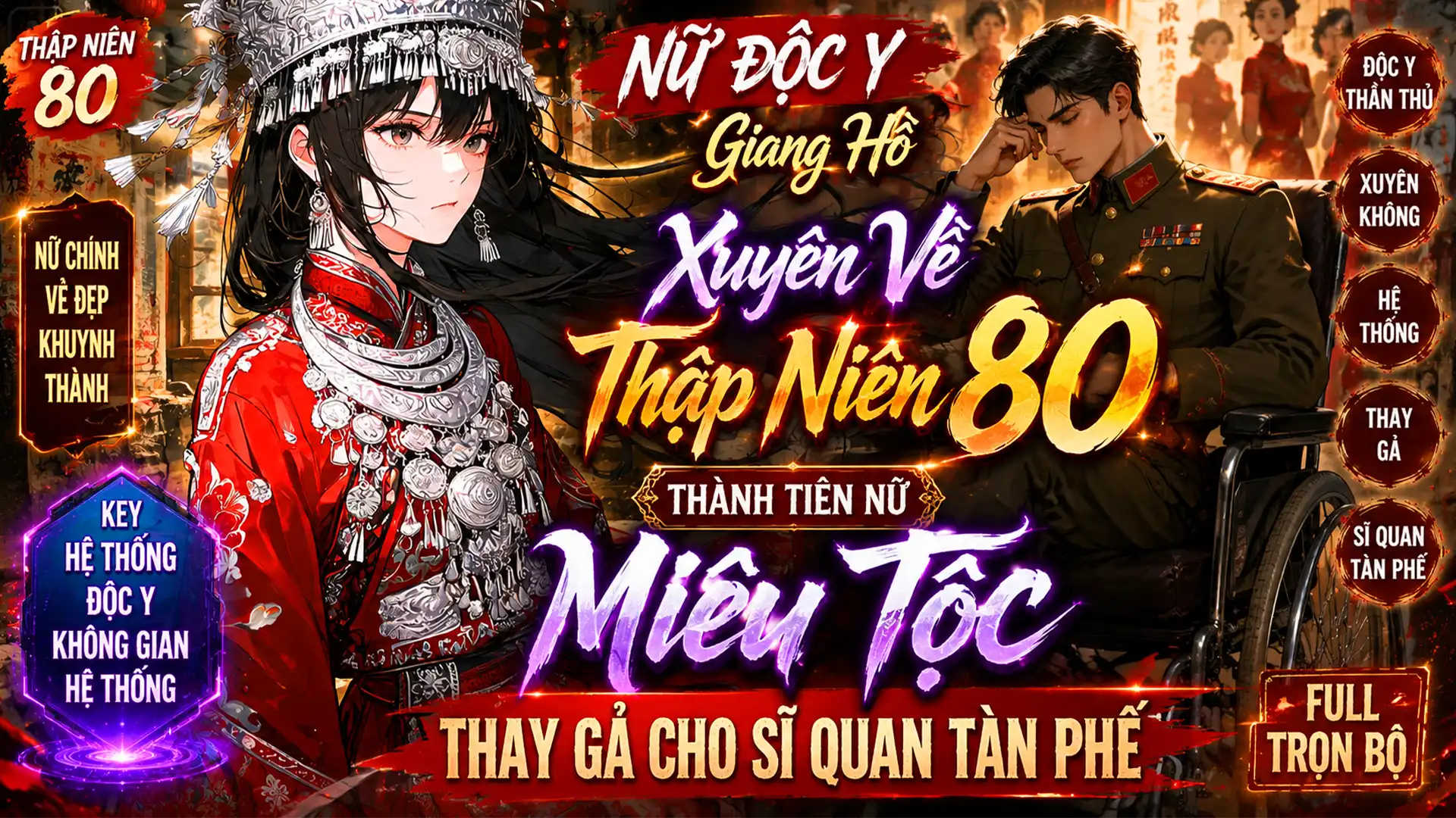 Nữ Độc Y Xuyên Về Thập Niên 80 Thành Tiên Nữ Miêu Tộc Thay Gả Cho Sĩ Quan Tàn Phế thumbnail