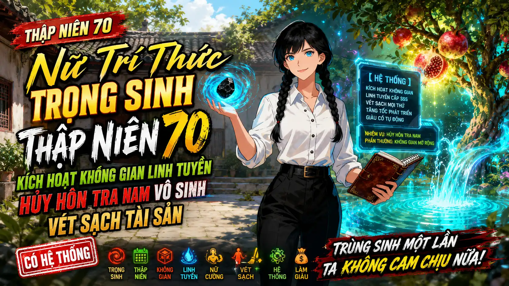 Nữ Tri Thức Trọng Sinh Năm 70 Kích Hoạt Không Gian Linh Tuyền Hủy Hôn Tra NAm Vét Sạch Tài Sản thumbnail