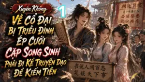 Xuyên Không Về Cổ Đại Bị Triều Đình Ép Cưới Cặp Song Sinh, Phải Đi Kể Truyện Dạo Để Kiếm Tiền cover