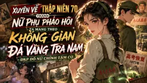 XUYÊN VỀ NĂM 70 THÀNH NỮ PHỤ PHÁO HÔI MANG THEO KHÔNG GIAN ĐÁ VĂNG TRA NAM ĐẠP ĐỔ NỮ CHÍNH TÂM CƠ cover