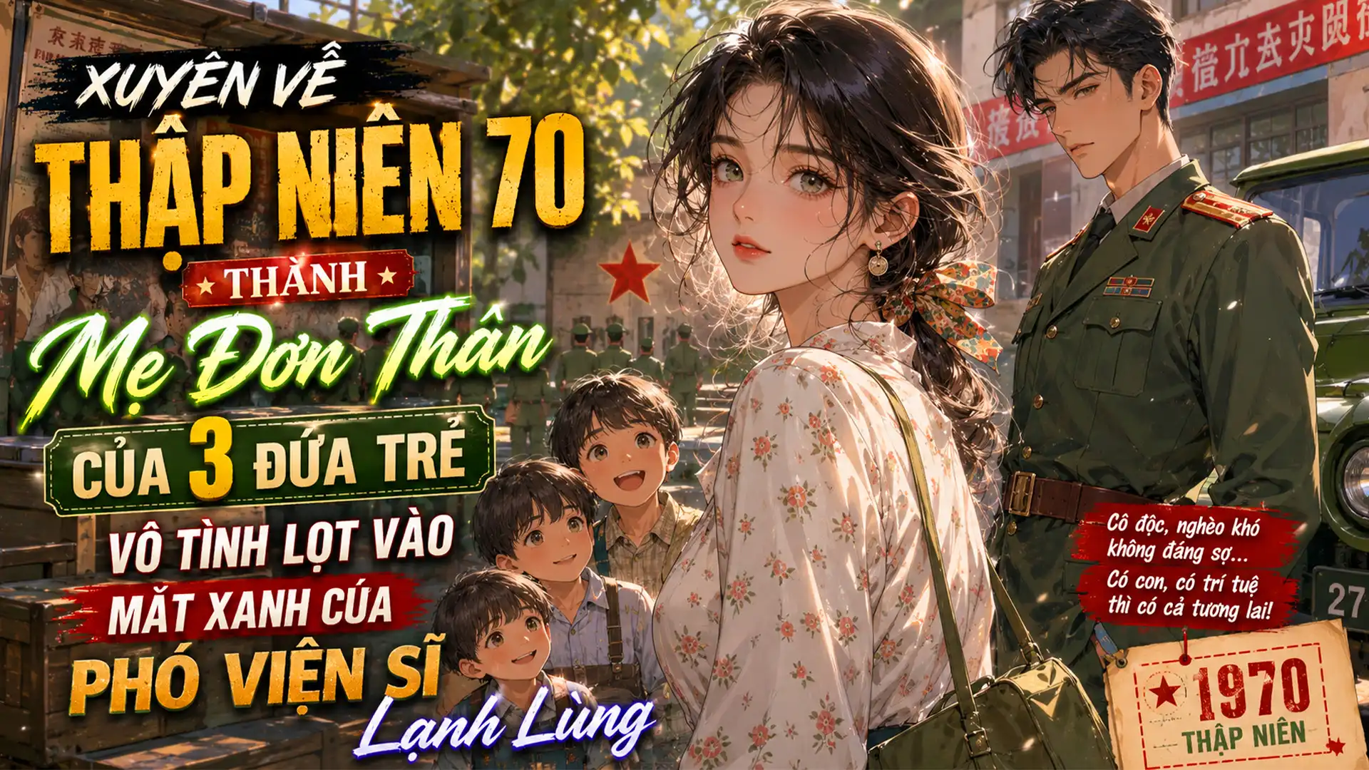 XUYÊN VỀ THẬP NIÊN 70 THÀNH MẸ ĐƠN THÂN CỦA 3 ĐỨA TRẺ VÔ TÌNH LỌT VÀO MẮT XANH CỦA PHÓ VIỆN SĨ thumbnail