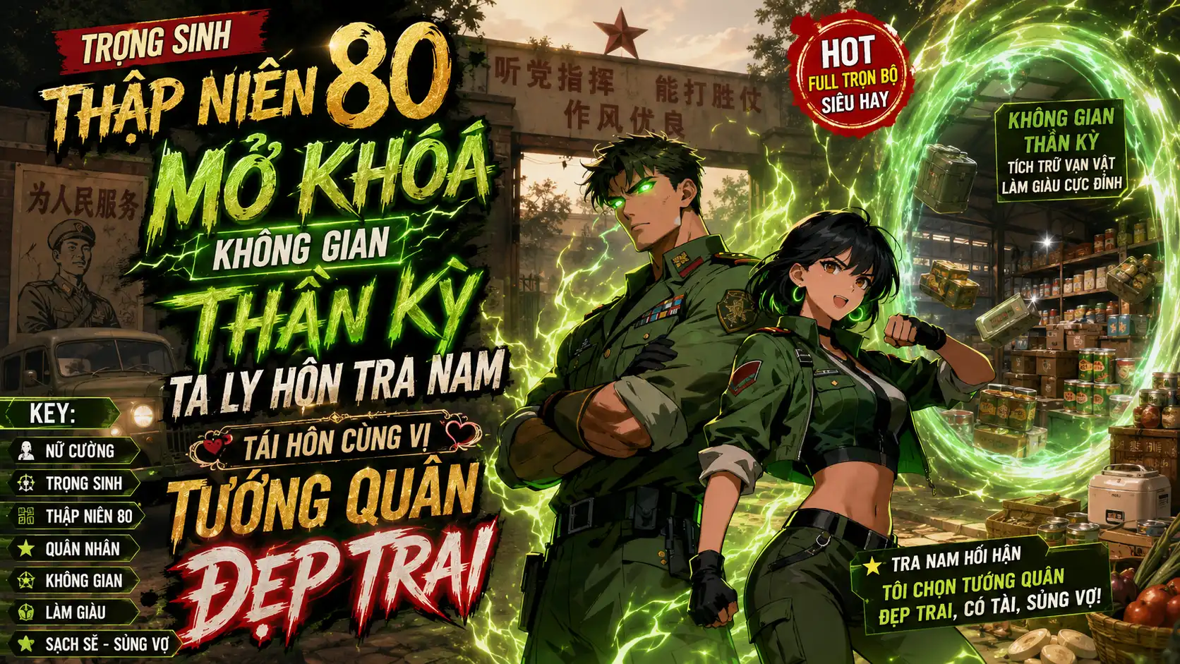 TRỌNG SINH NĂM 80 MỞ KHÓA KHÔNG GIAN THẦN KỲ TA LY HÔN TRA NAM TÁI HÔN CÙNG VỊ TƯỚNG ĐẸP TRAI thumbnail