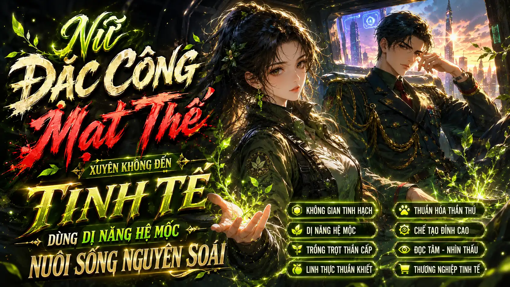 Nữ Đặc Công Mạt Thế Xuyên Không Đến Tinh Tế Dùng Dị Năng Hệ Mộc Nuôi Sống Nguyên Soái thumbnail