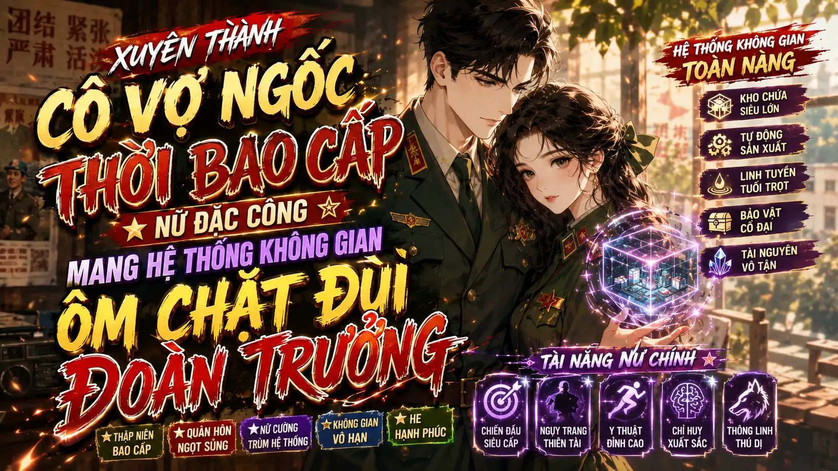 Xuyên Thành Cô Vợ Ngốc Thời Bao Cấp Nữ Đặc Công Mang Hệ Thống Không Gian Ôm Chặt Đùi Đoàn Trưởng thumbnail