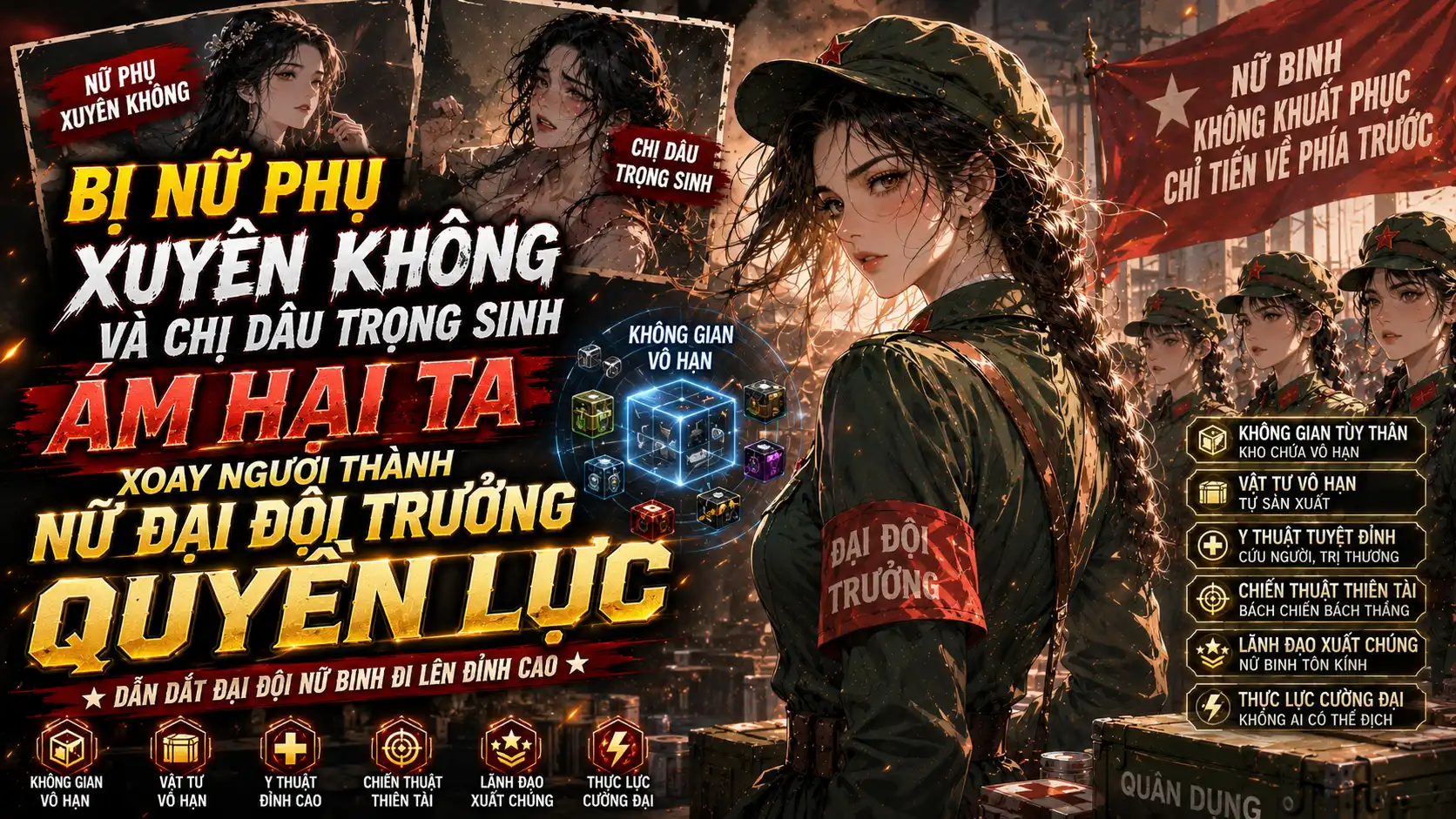 Bị Nữ Phụ Xuyên Không Và Chị Dâu Trọng Sinh Ám Hại Ta Xoay Người Thành Nữ Đại Đội Trưởng Quyền Lực thumbnail