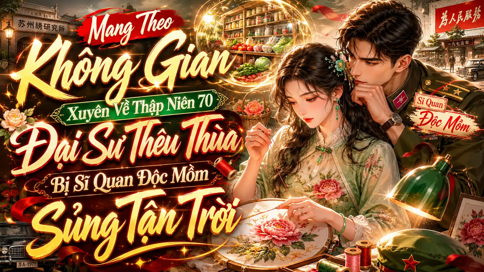 Mang Theo Không Gian Xuyên Về Thập Niên 70 Đại Sư Thêu Thùa Bị Sĩ Quan Độc Mồm Sủng Tận Trời thumbnail