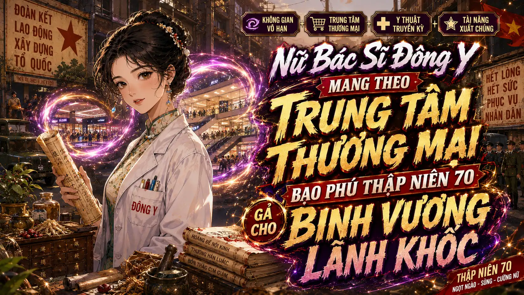 Nữ Bác Sĩ Đông Y Mang Theo Trung Tâm Thương Mại Bạo Phú Thập Niên 70 Gả Cho Binh Vương Lãnh Khốc thumbnail