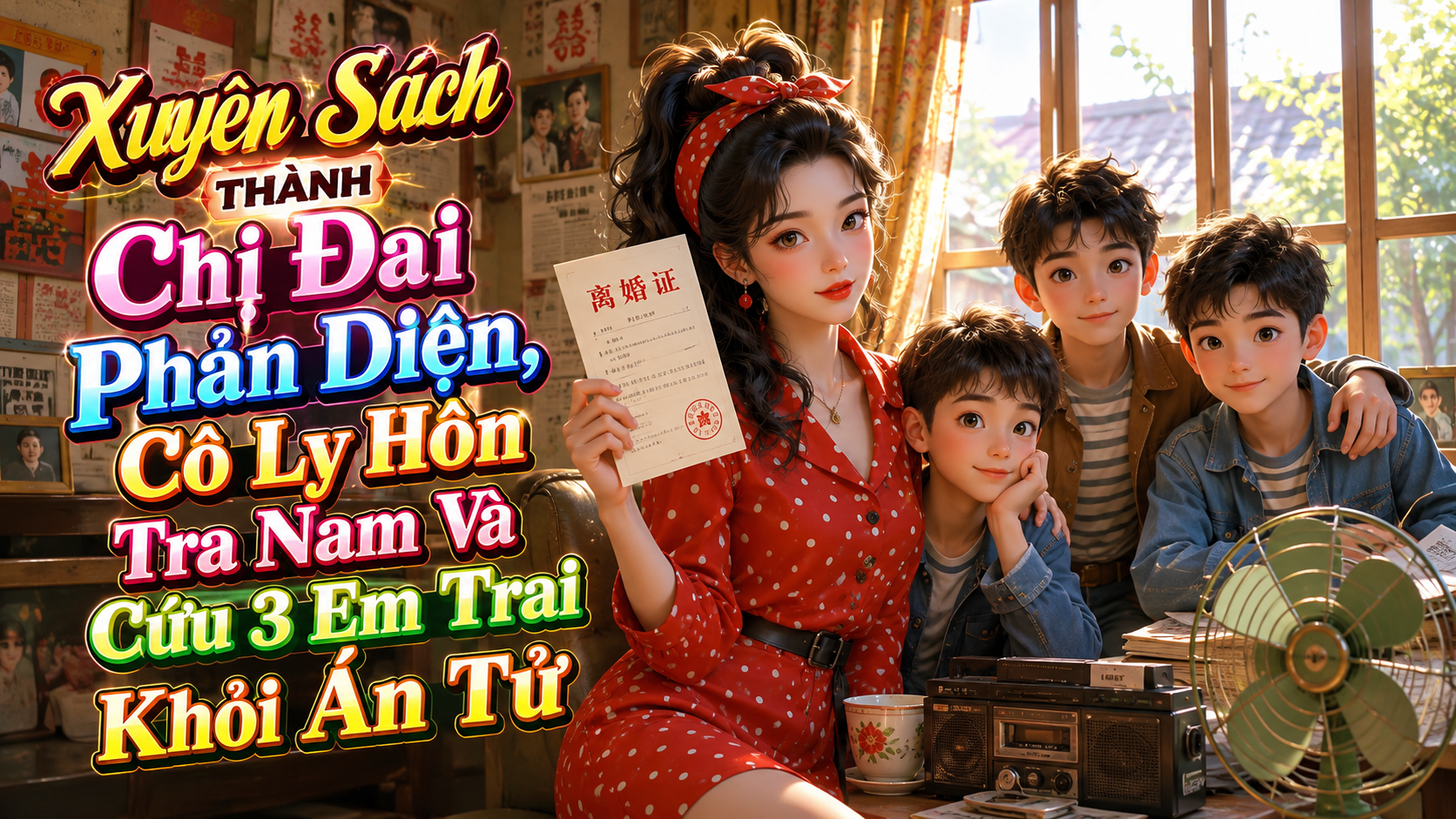 Xuyên Sách Thành Chị Đại Phản Diện, Cô Ly Hôn Tra Nam Và Cứu 3 Em Trai Khỏi Án Tử thumbnail