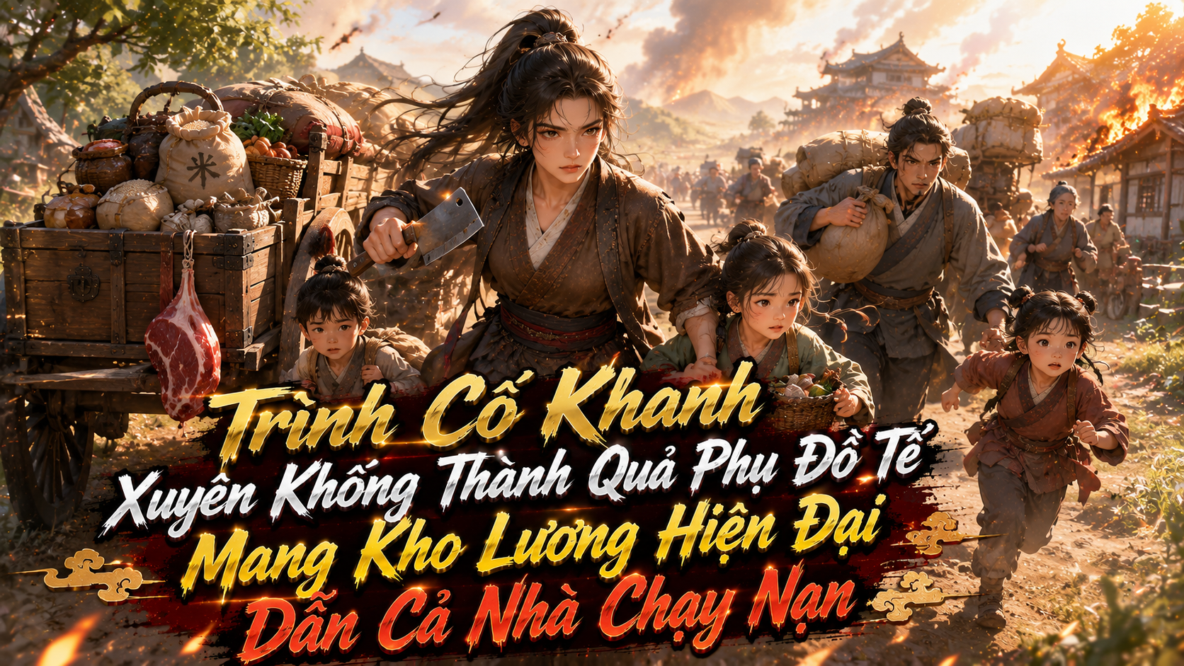Trình Cố Khanh Xuyên Không Thành Quả Phụ Đồ Tể Mang Kho Lương Hiện Đại Dẫn Cả Nhà Chạy Nạn thumbnail