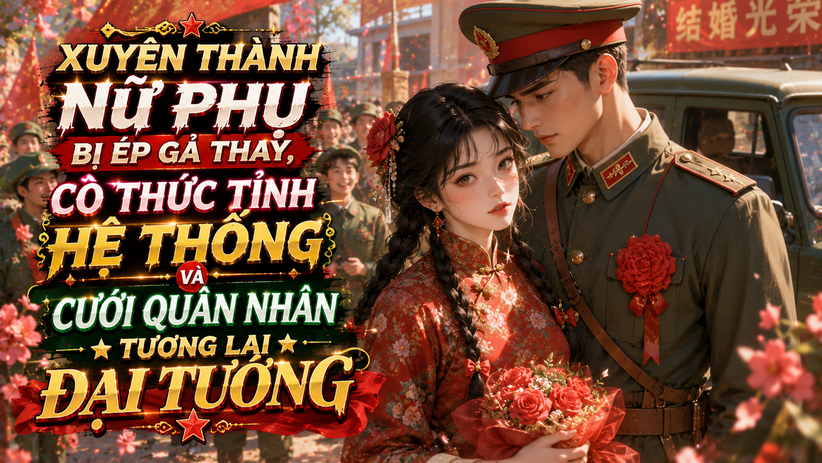 XUYÊN THÀNH NỮ PHỤ BỊ ÉP GẢ THAY, CÔ THỨC TỈNH HỆ THỐNG VÀ CƯỚI QUÂN NHÂN TƯƠNG LAI ĐẠI TƯỚNG thumbnail