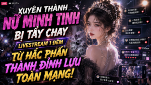 XUYÊN THÀNH NỮ MINH TINH BỊ TẨY CHAY TRỜI THÀNH ĐỈNH LƯU TOÀN MẠNG SAI 1 LẦN LIVESTREAM cover