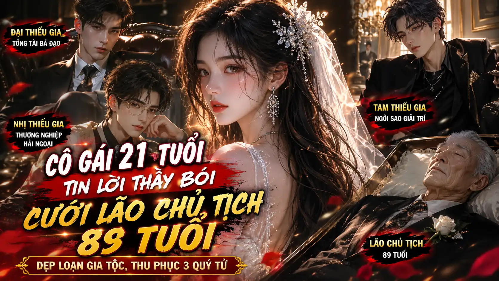 Cô Gái 21 Tuổi Tin Lời Thầy Bói Cưới Lão Chủ Tịch 89 Tuổi: Dẹp Loạn Gia Tộc, Thu Phục 3 Quý Tử thumbnail