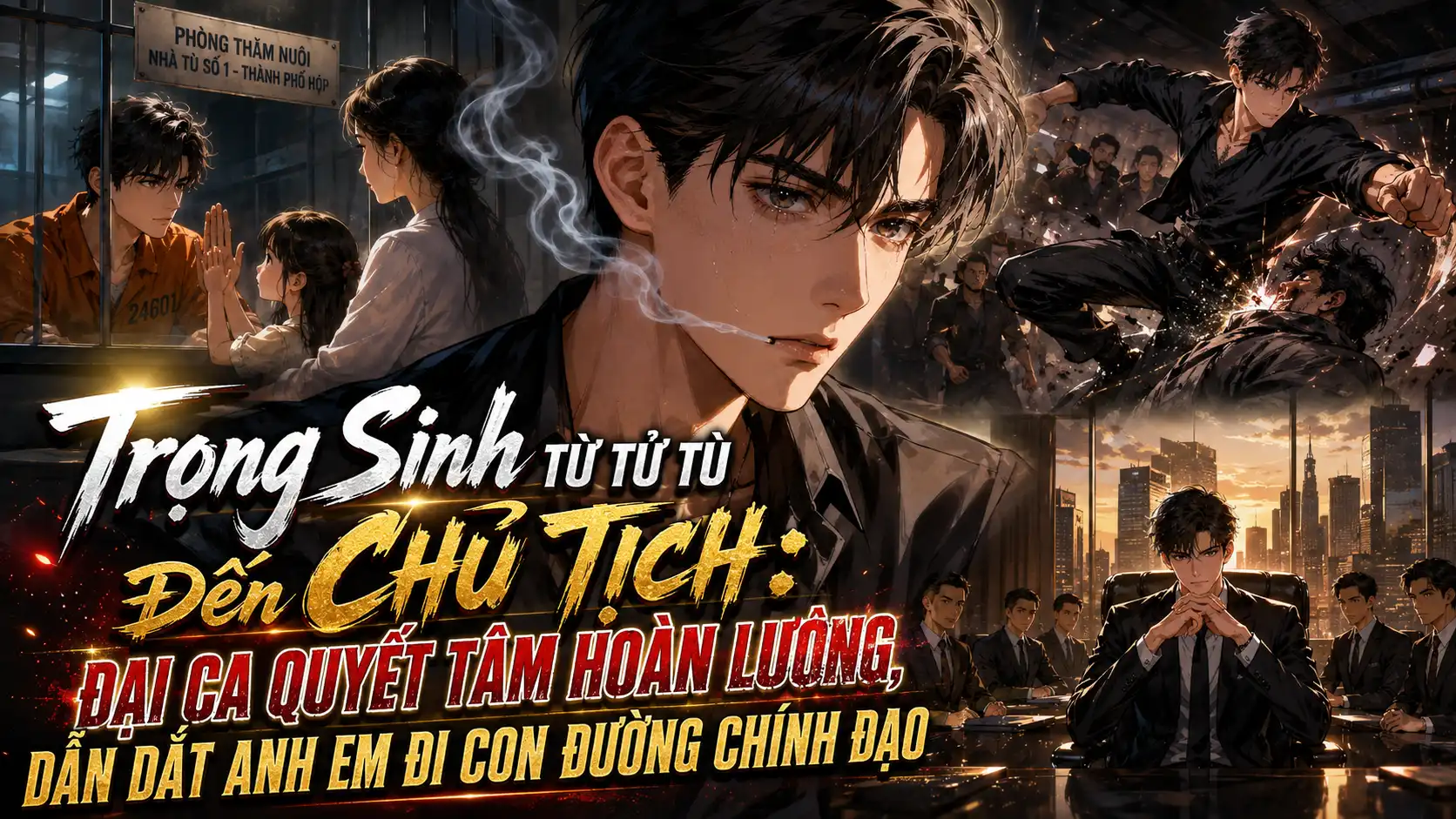 Trọng Sinh Từ Tử Tù Đến Chủ Tịch: Đại Ca Quyết Tâm Hoàn Lương, Dẫn Anh Em Đi Đường Chính Đạo thumbnail
