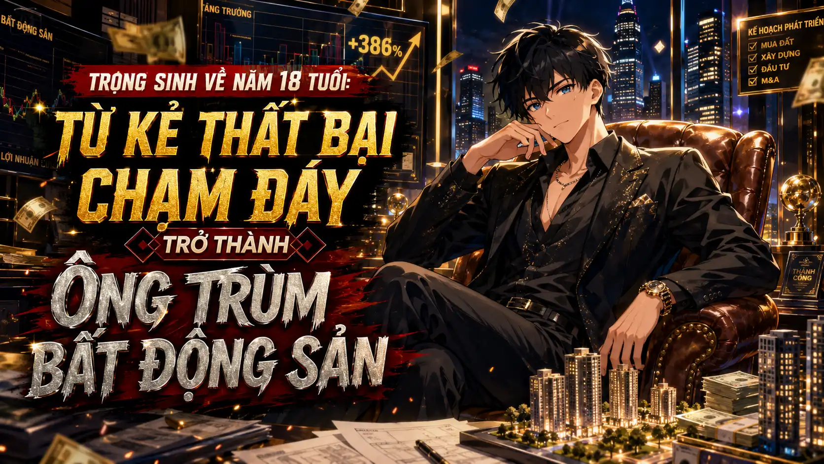 Trọng Sinh Về Năm 18 Tuổi: Từ Kẻ Thất Bại Chạm Đáy Trở Thành Ông Trùm Bất Động Sản thumbnail