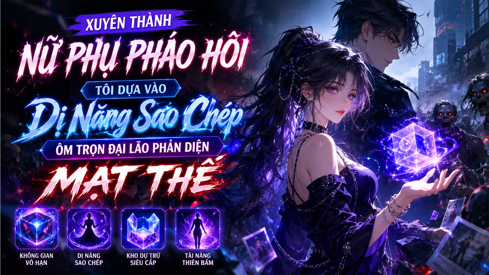 Xuyên Thành Nữ Phụ Pháo Hôi Tôi Dựa Vào Dị Năng Sao Chép Ôm Trọn Đại Lão Phản Diện Mạt Thế thumbnail