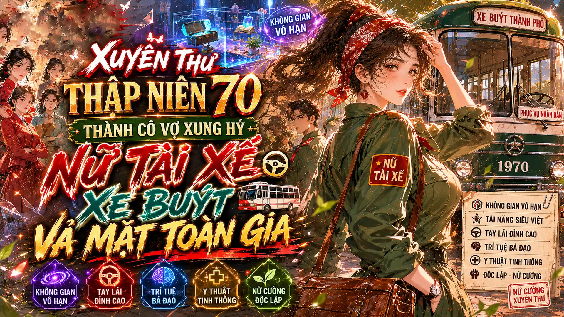 Xuyên Thư Thập Niên 70 Thành Cô Vợ Xung Hỷ Nữ Tài Xế Xe Buýt Vả Mặt Toàn Gia thumbnail