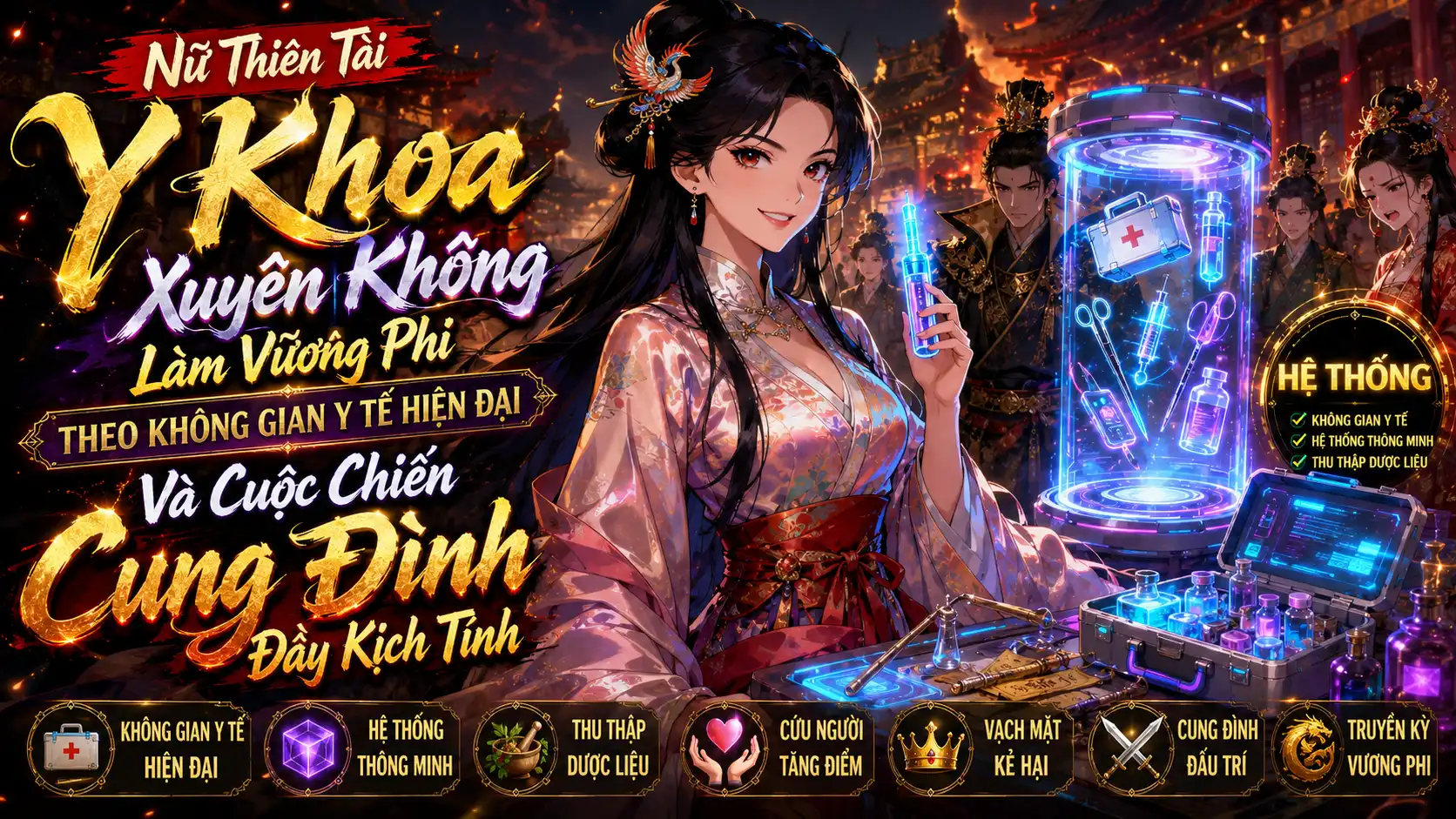THIÊN TÀI Y KHOA XUYÊN LÀM VƯƠNG PHI MANG THEO KHÔNG GIAN Y TẾ VÀ CUỘC CHIẾN CUNG ĐÌNH KỊCH TÍNH thumbnail