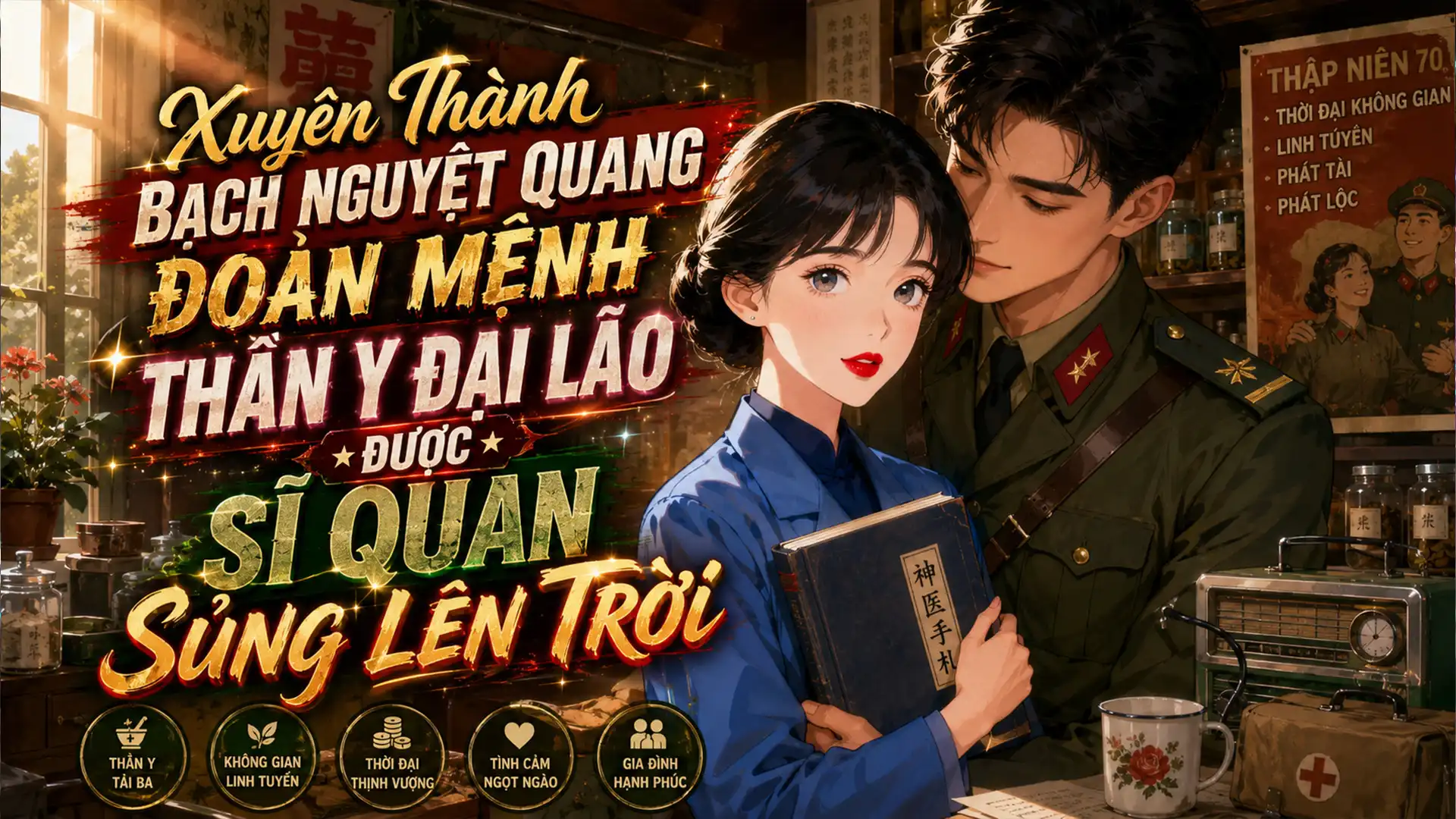 Xuyên Thành Bạch Nguyệt Quang Đoản Mệnh, Thần Y Đại Lão Được Sĩ Quan Sủng Lên Trời thumbnail