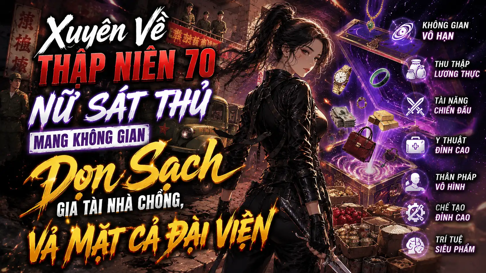 Xuyên Về Thập Niên 70 Nữ Sát Thủ Mang Không Gian Dọn Sạch Gia Tài Nhà Chồng, Vả Mặt Cả Đại Viện thumbnail